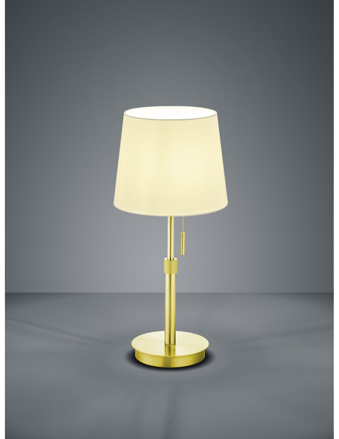 Lumetto Ottone con Paralume Bianco Lyon Interruttore a Strappo Trio Lighting