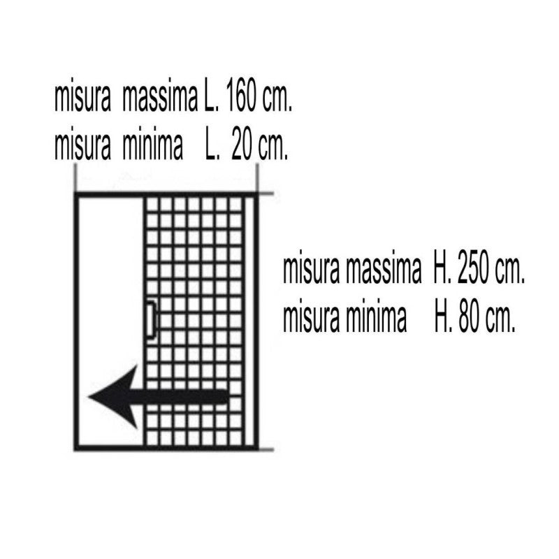 Zanzariera IRS-CE avvolgibile Orizzontale 60/160x250 cm Marrone