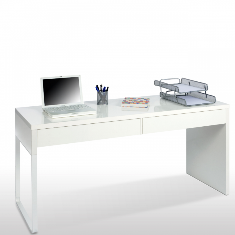 Scrivania Porta Computer Cm. 138 x 50 x 75h Bianco