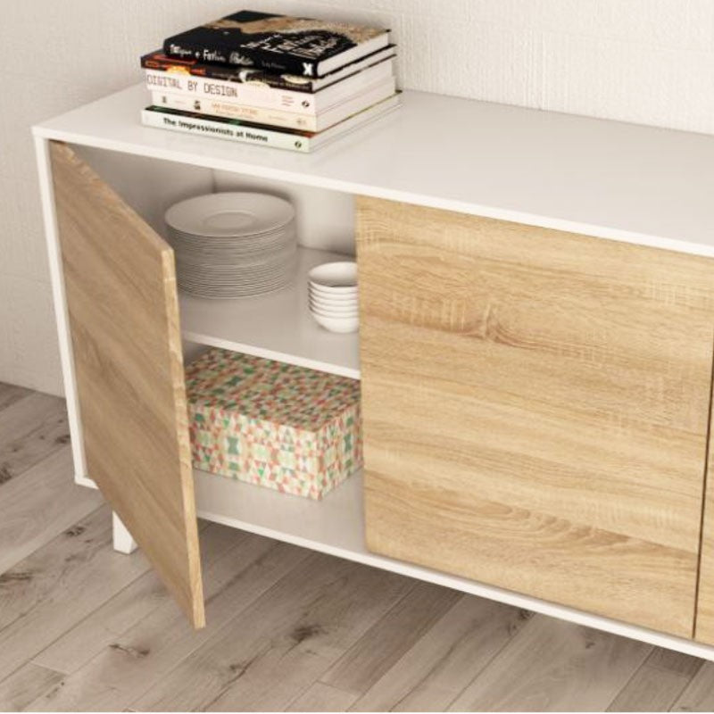 Credenza 3 Ante Cm. 154 x 41 x 75 Bianco