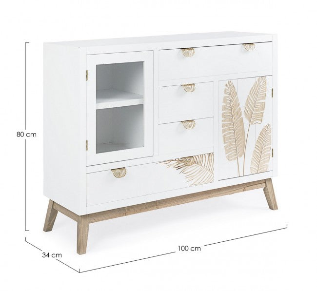 Credenza Folium 2 ante e 4 cassetti