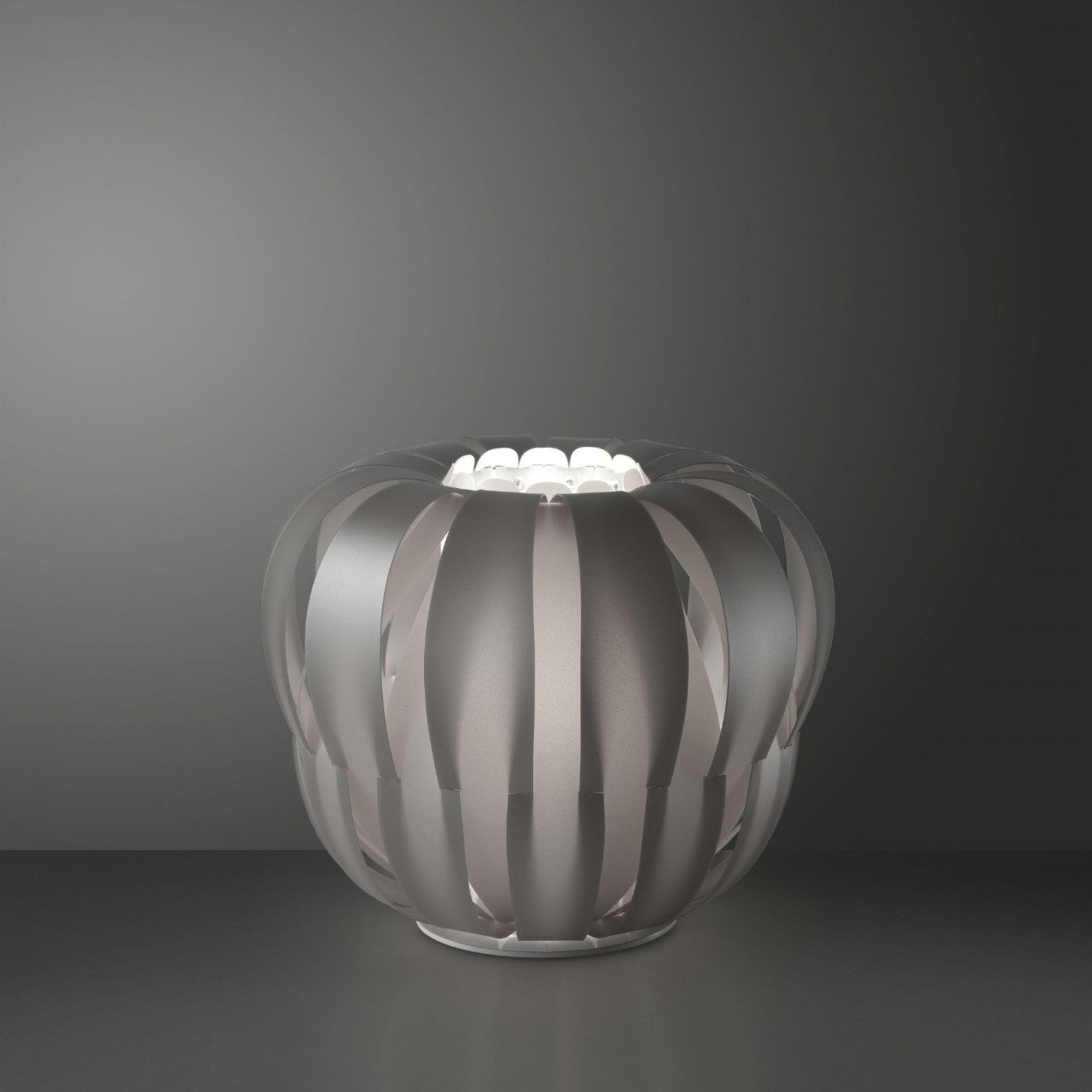 Lampada da Tavolo Silver in Metallo Bianco Cm 42 x 33h