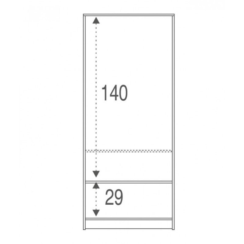 Armadio multiuso due ante Bianco 77x52x h182 cm