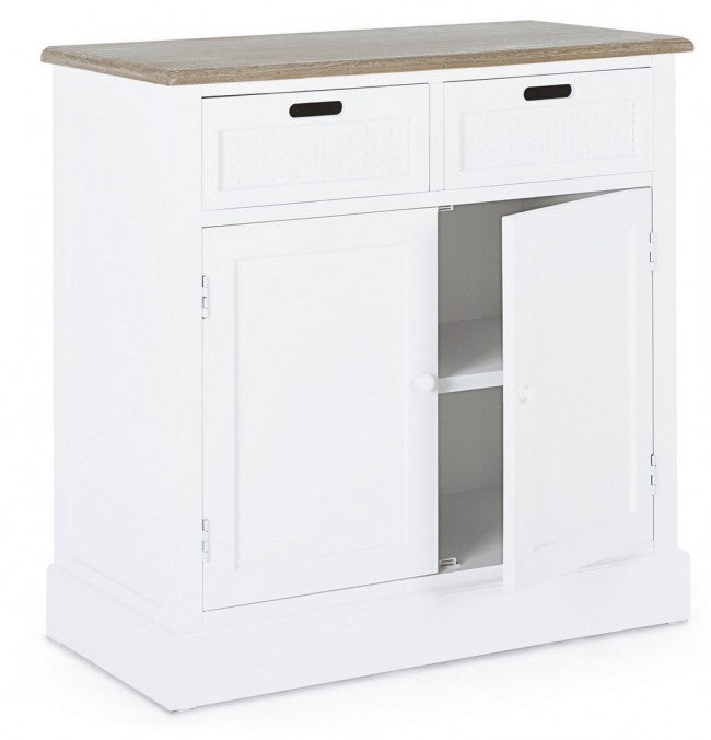 Credenza in MDF due ante due cassetti Bianca DOROTEA 84x39,5x h85 cm