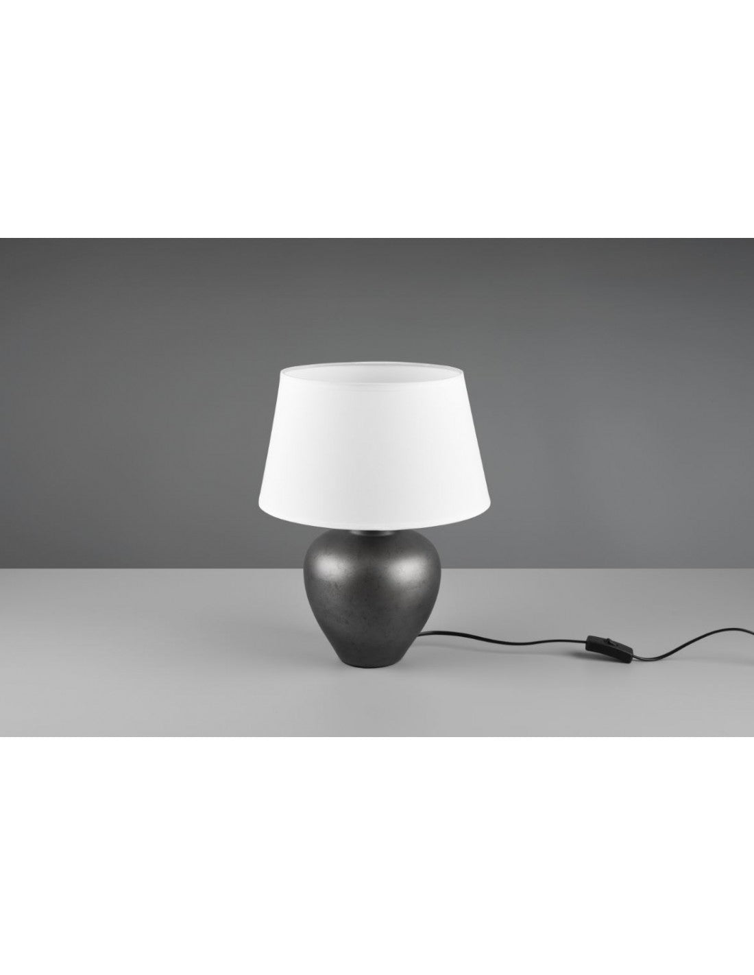 Lume Da Tavolo Abby 1xE27 Ceramica E Paralume Bianco Trio Lighting