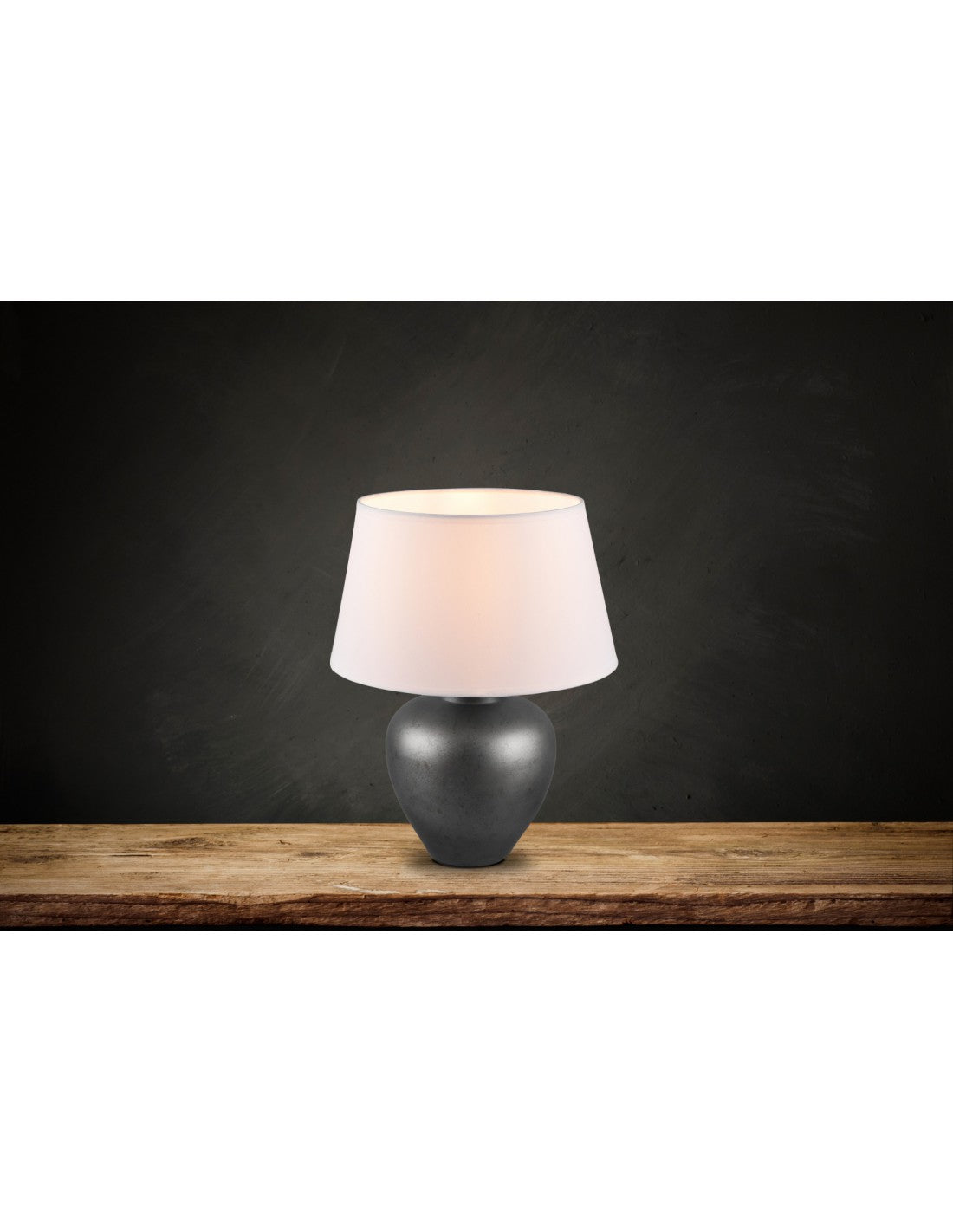 Lume Da Tavolo Abby 1xE27 Ceramica E Paralume Bianco Trio Lighting