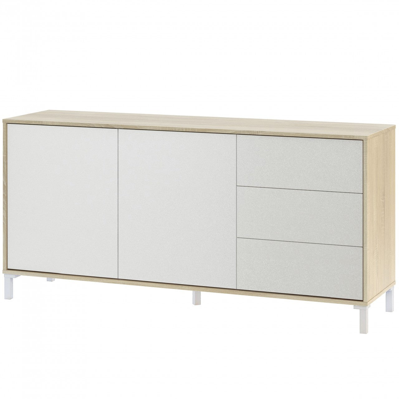 Credenza 2 Ante più 3 Cassetti Brooklyn cm 154 x 41 x 74h