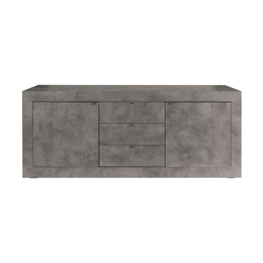 Madia 2 ante e 3 cassetti Ocean grigio beton 210x45xh.85 cm