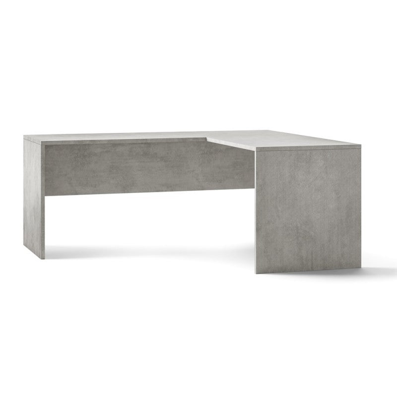 Beton Cemento modern desk with right corner 180x169x h76 cm