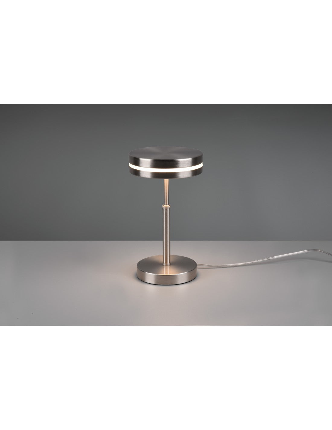 Lampada Tavolo Disco Led 6w Franklin Nichel Trio Lighting