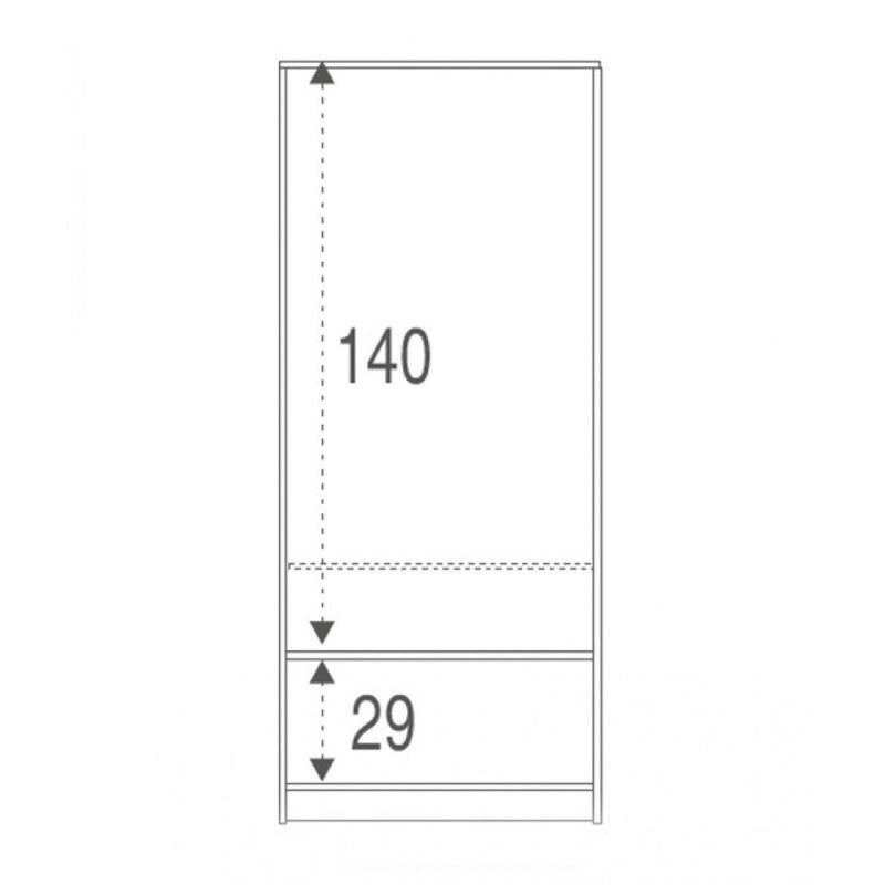 Armadio multiuso due ante due cassetti Bianco 77x52x h182 cm