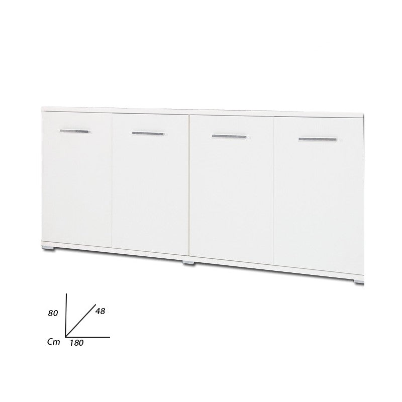 Mobile multiuso da soggiorno  Bianco in  legno nobilitato 180x80x45 cm