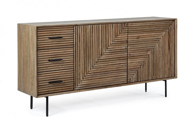 Credenza 2 ante 3 cassetti in legno Darsey