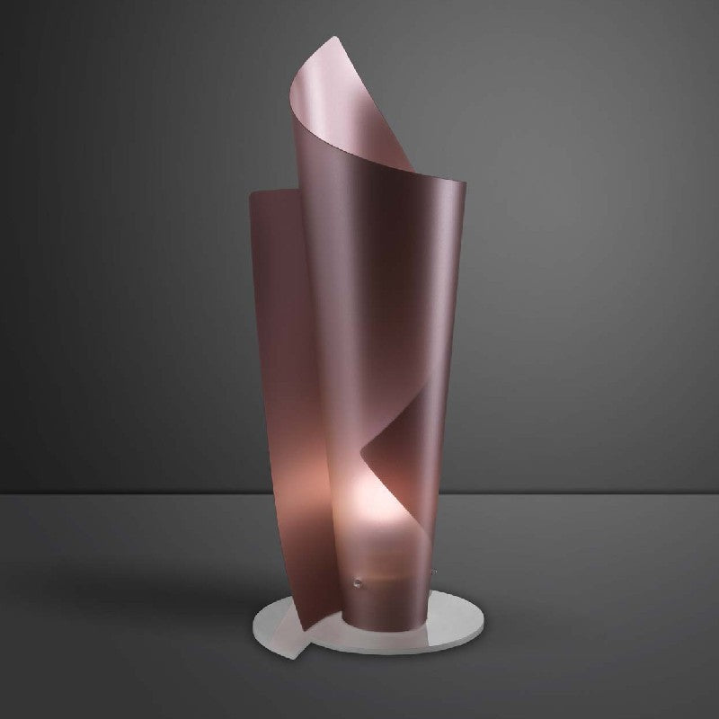 Lampada da tavolo  in Polilux VELA Rosa diametro 27 x h70 cm