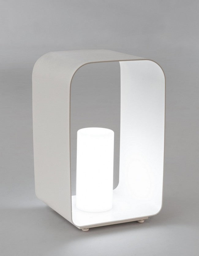 Lampada a led con piantana RIDLEY Bianco 25x28x h45 cm