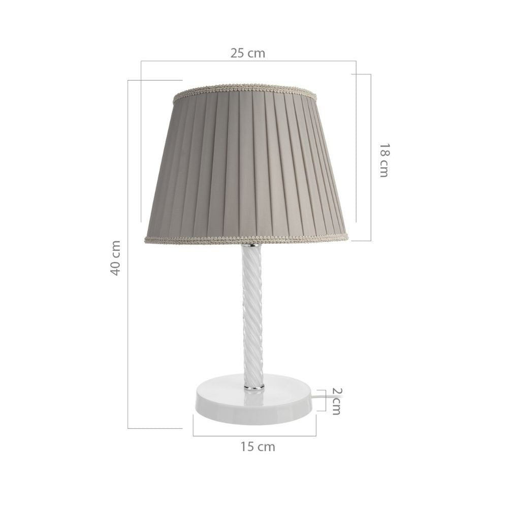 Lampada da tavolo Piray ASZ1277 vetro bianco EFFEZ