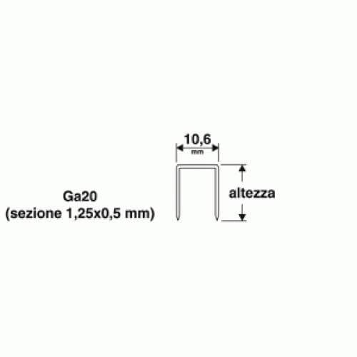 Punti 10Mm 1000Pz Per Puntatrici/Chiodatrici Valex