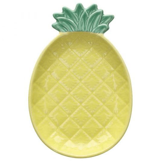 Piatto Ananas 18,5x12,5x2,5h cm Pachy Stoneware Giallo