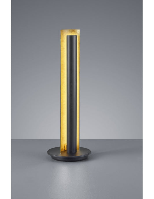 Lampada Da Tavolo Moderna Led Texel H47 cm Nero E Oro Trio Lighting