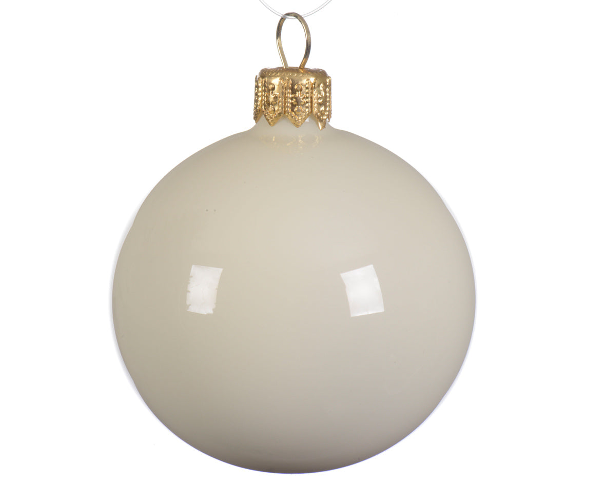 Pallina di natale bianco latte ø 10 cm